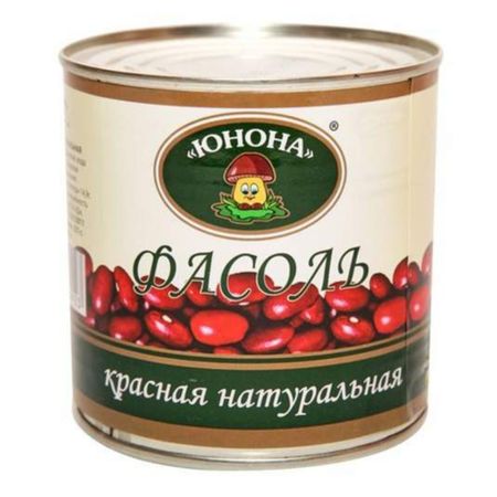 Фасоль Юнона красная натуральная жестяная банка 420 г