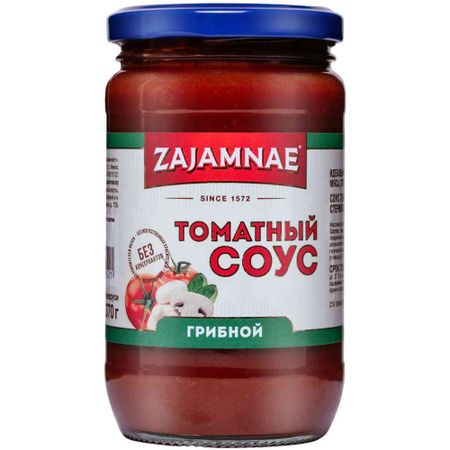 Кетчуп Zajamnae томатный стерилизованный грибной 370 мл