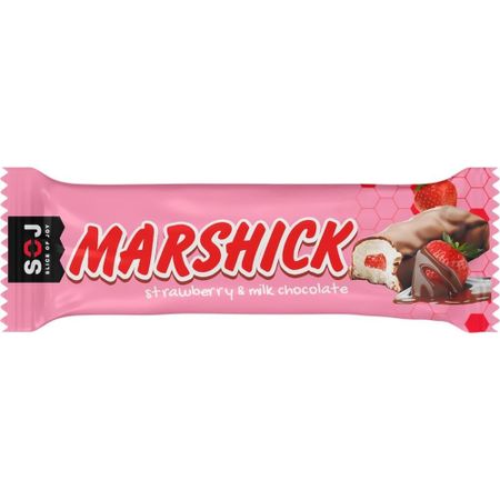 Батончик SOJ Marshmallow с клубничной начинкой в молочном шоколаде 30 г