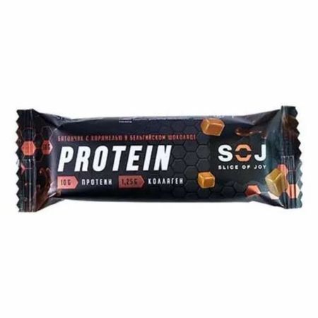 Батончик SOJ Slice of joy Protein протеиновый с соленой карамелью 50 г