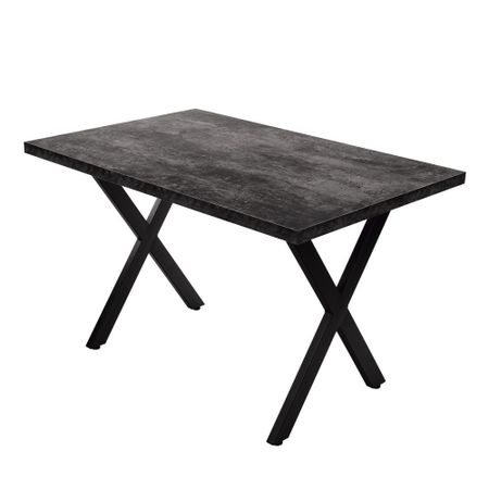Стол кухонный прямоугольный 1,2х0,8 м бетон темный 9632 (53856)