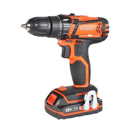 Дрель-шуруповерт аккумуляторная Patriot BR 181UES 18 В 2 Ач Li-Ion 2 АКБ и ЗУ (180201481)