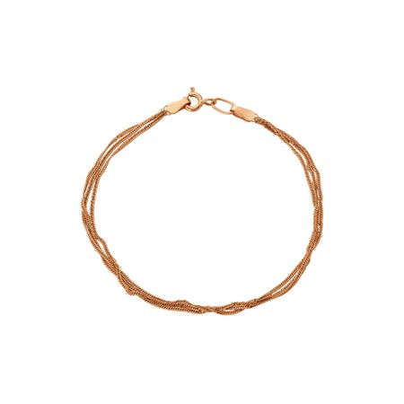 Золотой полновесный браслет Двойной панцирь из 3 цепей с алмазной гранью