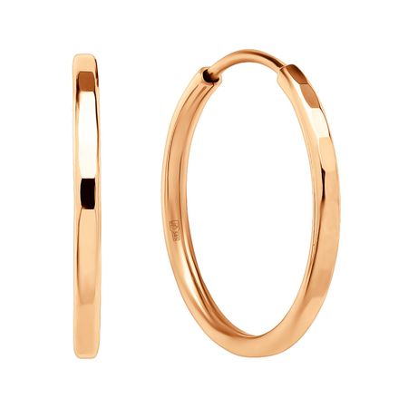 Золотые серьги с алмазной гранью