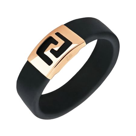 Каучуковое кольцо с золотой вставкой