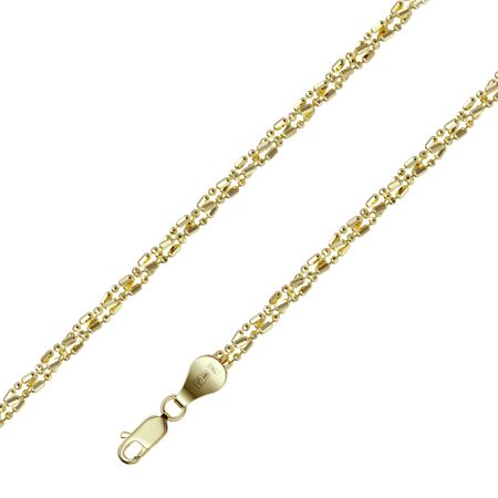 Золотой браслет Косичка Перлина 1+1 из 3 цепей тесьма джут косичка 4 см х 2 м