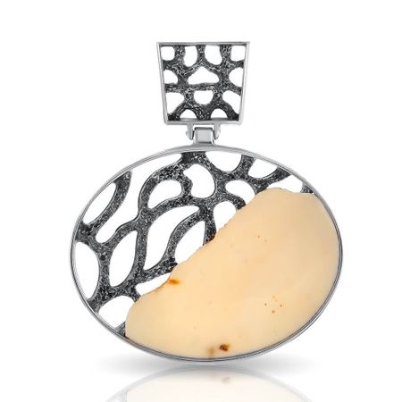 Подвеска из серебра с янтарём