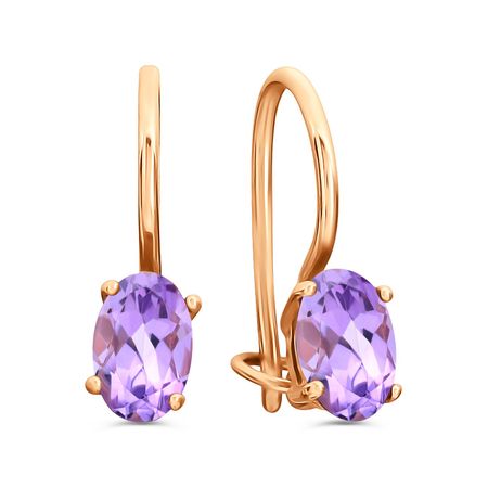 Золотые серьги со шпинелью нано