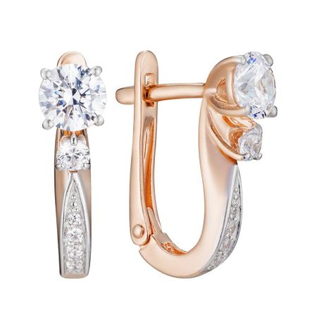 Серьги из золота с кристаллами SWAROVSKI