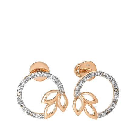 Серьги-пусеты из золота с бриллиантами