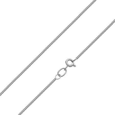 Серебряная полновесная цепочка Панцирь с алмазной гранью и родированием