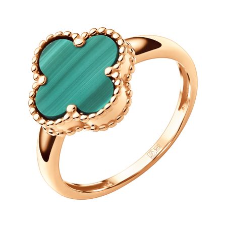 Золотое кольцо с малахитом