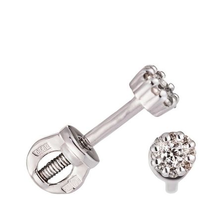 Серьги-пусеты из золота с бриллиантами