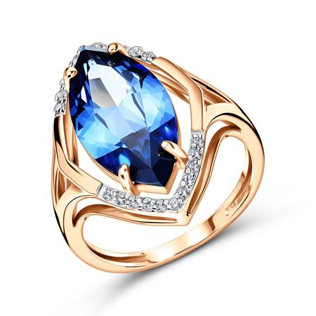 Золотое кольцо с сапфиром и бриллиантами с родированием тата орлова анастасия дело о перстне с сапфиром