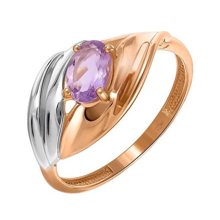 Кольцо из золота с аметистом
