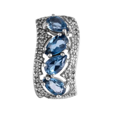 Золотая подвеска с топазами и бриллиантами