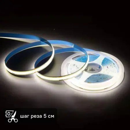 Светодиодная лента Apeyron LED COB 24В 10 мм 3м 11 Вт/м 352диод/м 1000 лм/м 4000 К нейтральный белый свет marshydro fc 4000 evo фитолампа