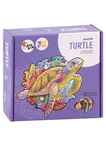 Развивающий деревянный пазл Aterix в картонной коробке 