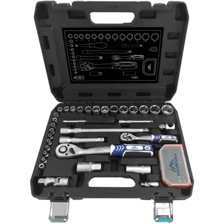 Наборы торцевых головок Vertextools НБ-64 1/2-1/4 дюйма, 64 шт.