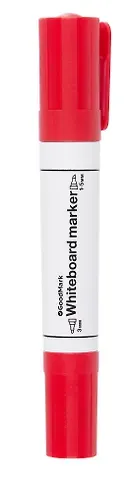 Маркер для доски красный, двусторонний, пулевидный 3мм/скошенный до 5мм, Goodmark