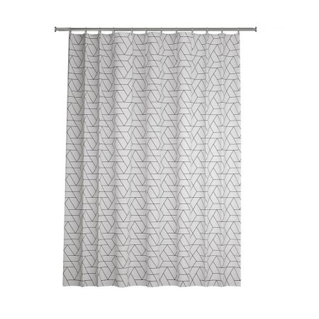 Штора для ванны Iddis 2000х1800 мм полиэстер черная/белая (BB01P18i11)