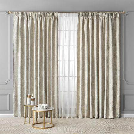 Комплект штор с подхватами Togas Ваккаро бежевые 260x275 см