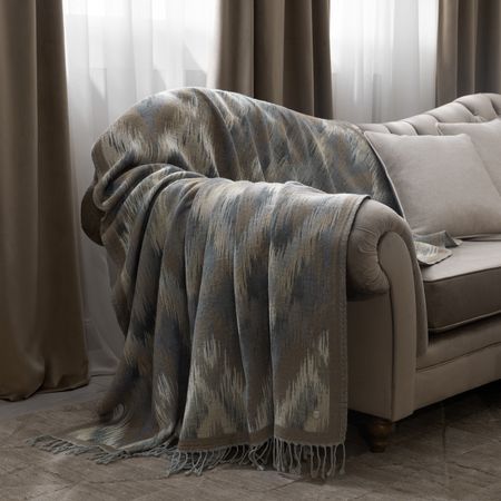 Плед Togas Месед бежевый/серый 140х200 см, 1 пр.