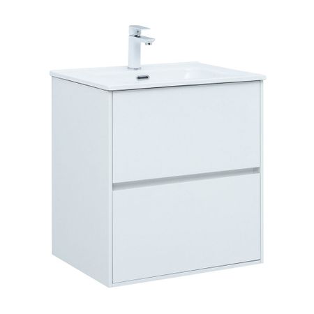 Комплект тумба с раковиной Lavelly Cube 60 см подвесная белая светодиодный противотуманные фары в сборе для infiniti ex37 fx35 fx45 g25 q70 для nissan cube quest versa tiida патруль note vampira