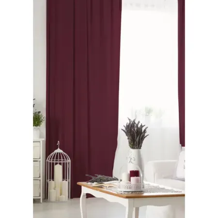 Комплект штор на ленте 145x280 см цвет бордо 2 шт