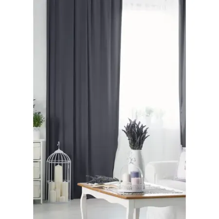 Комплект штор на ленте 145x280 см цвет темно-серый