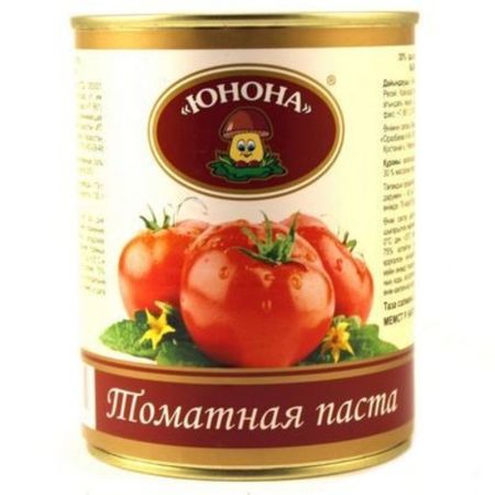 Паста томатная Юнона жестяная банка 360 г