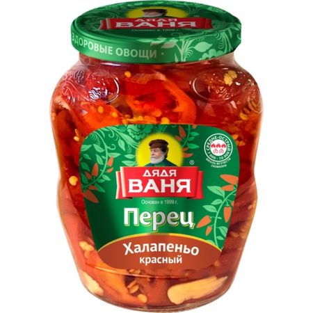 Перец халапеньо Дядя Ваня красный стеклянная банка 350 г перец индана молотый 50 г