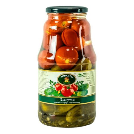 Ассорти Юнона томаты и огурцы маринованные 700 г