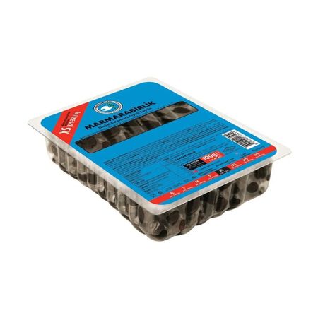 Оливки Marmarabirlik черные с косточкой экстра xs вакуумная упаковка 100 г