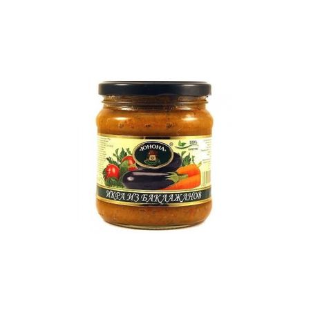 Икра Юнона баклажановая стеклянная банка 480 г