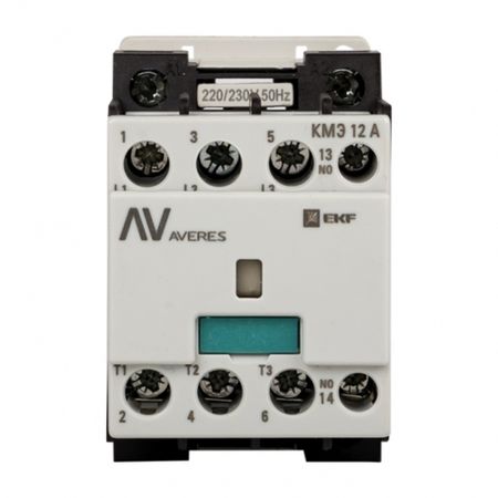 Контактор малогабаритный Averes КМЭ 400 В 12 А тип AC 1НО (ctr-s-12-10-400-av)