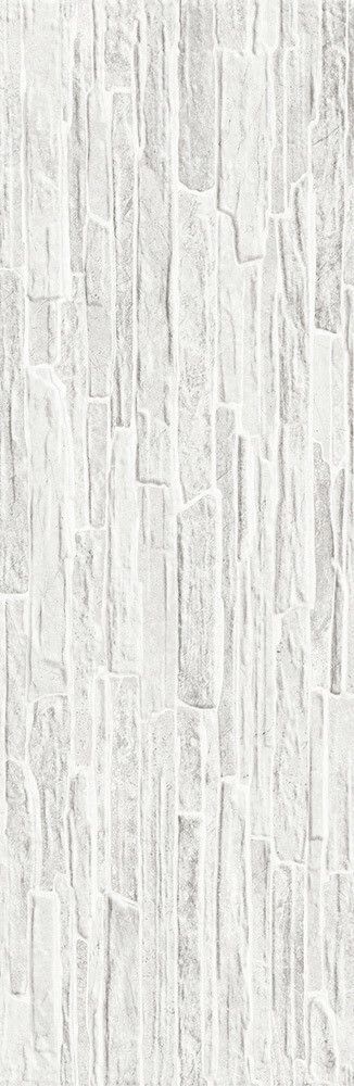 Плитка облицовочная Alma Ceramica Rocko белая 01 600x200x7,5 мм (16 шт.=1,92 кв.м)