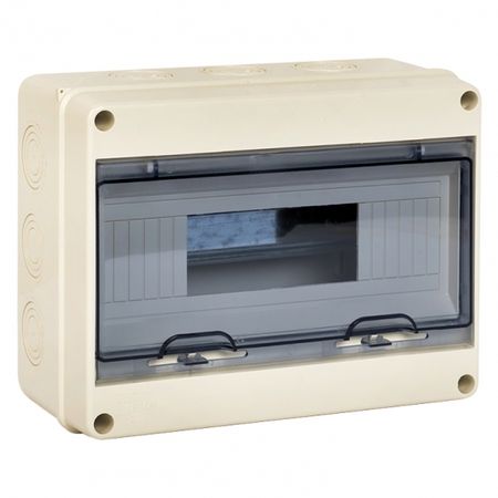 Щит распределительный навесной EKF PROxima ЩРН-ПГ-12 пластиковый IP65 198х254х106 мм 12 модулей прозрачная дверь серый