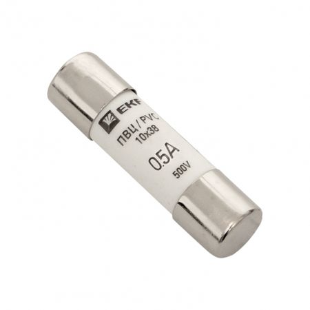 Вставка плавкая EKF ПВЦ 2P 0,5А 50 кА 500 В цилиндрическая (20 шт.) (pvc-10х38-0,5)