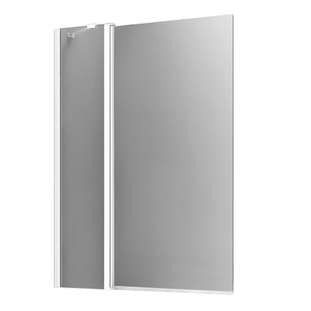 Шторка на ванну распашная 110х140х0,6 см профиль белый WasserKraft Berkel 48P (48P02-110WHITE Fixed)