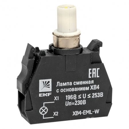 Лампа сменная EKF PROxima ХВ4 39х32х10 мм 230 В IP40 с основанием пластиковая белая (XB4-EML-W)