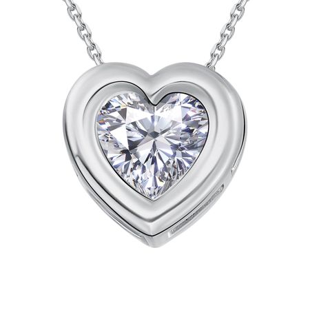 Серебряное колье с фианитом