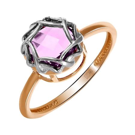 Кольцо из золота с аметистом