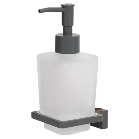 Дозатор для жидкого мыла Swensa Lucid SWR-5400-04-GRY, подвесной, цвет прозрачный/графит