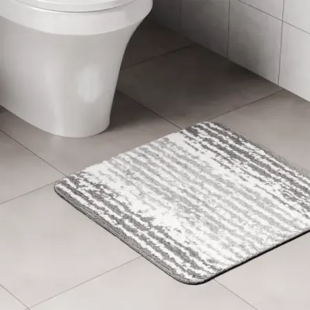 Коврик для туалета Lemer Wood white 50x50 см цвет белый