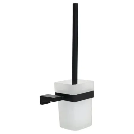 Ёршик для унитаза Swensa Lucid SWR-5400-08-BLK, подвесной, цвет прозрачный/черный подвесной блок для унитаза ашан красная птица лаванда 40 г