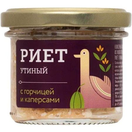 Риет Медовый дом утиный с горчицей и каперсами 100 г