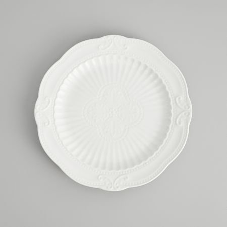 Тарелка Белое тиснение/Emboss White I