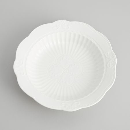 Тарелка Белое тиснение/Emboss White II