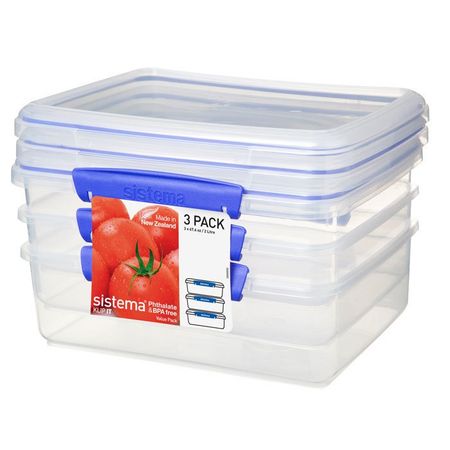 Набор контейнеров Sistema Klip it 2 л 3 шт